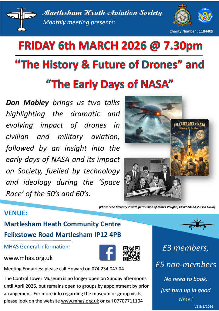 Martlesham Heath Aviation Society Meeting 6th March 2026