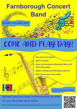 ‘Come and Play Day’  with the Farnborough Concert Band of the RBL