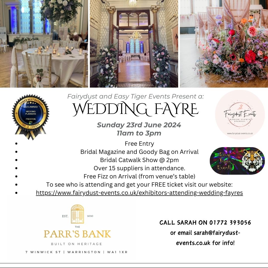 Wedding Fayre @ Parr&rsquo;s Bank Hotel, Warrington