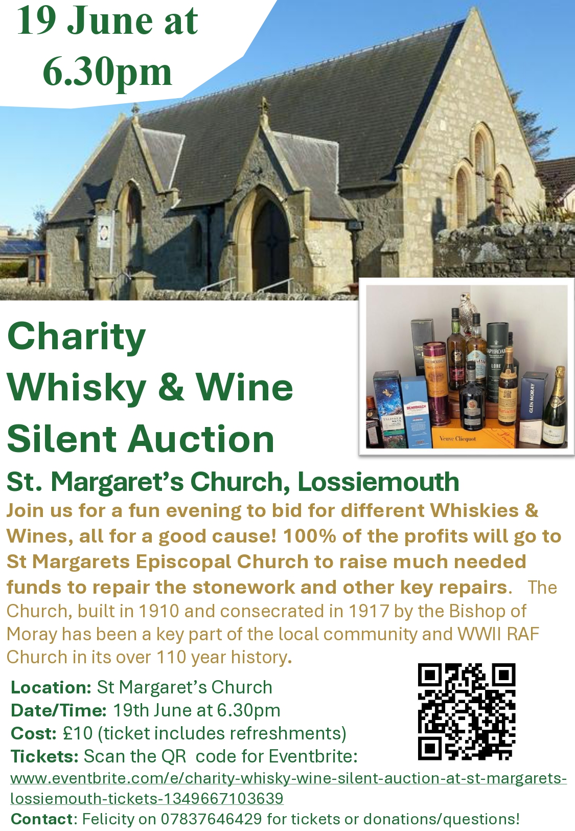 Charity Whisky & Wine Silent Auction at St Margarets Lossiemouth