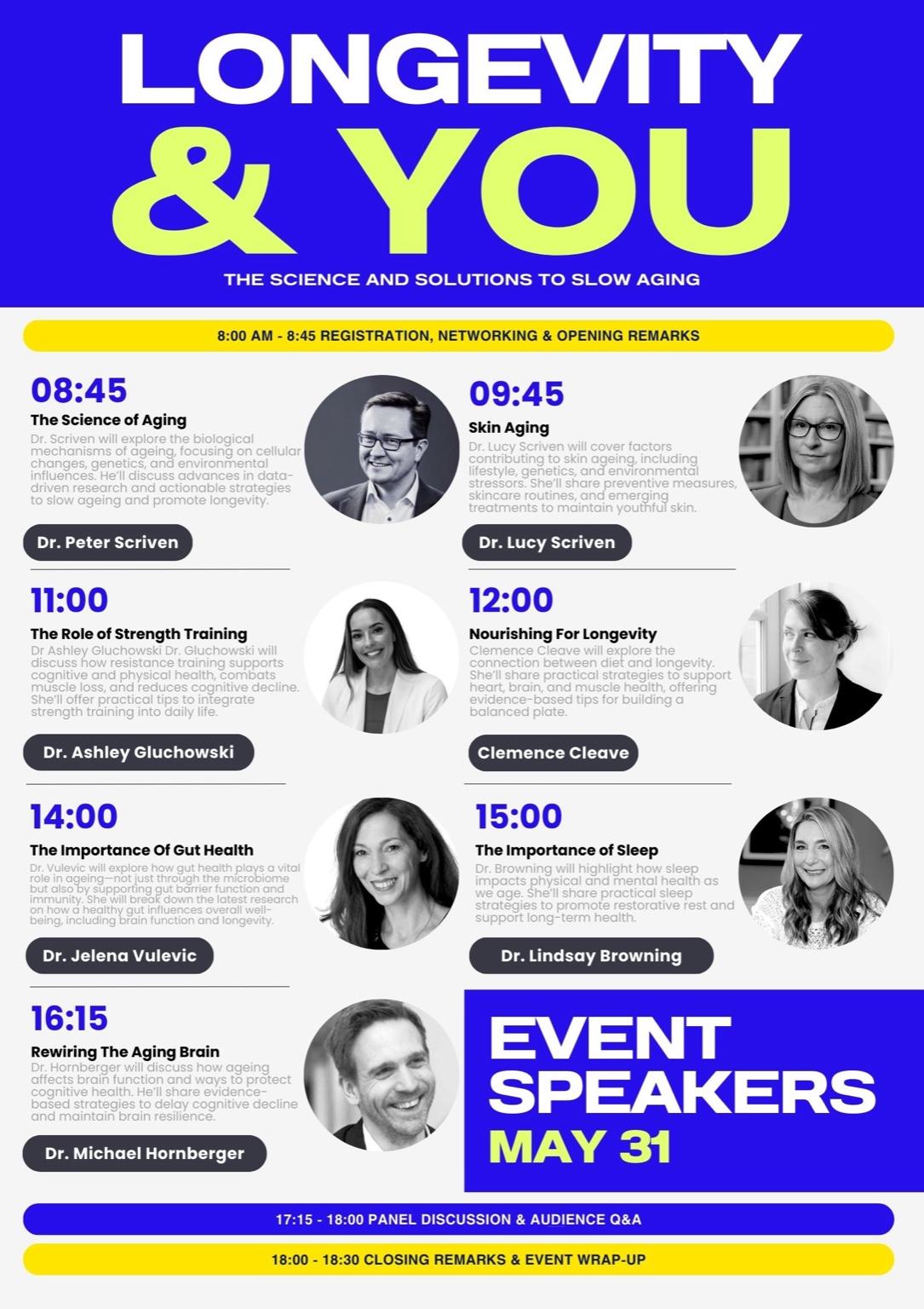 Longevity and You Conference: The science and Solutions To Slow Aging