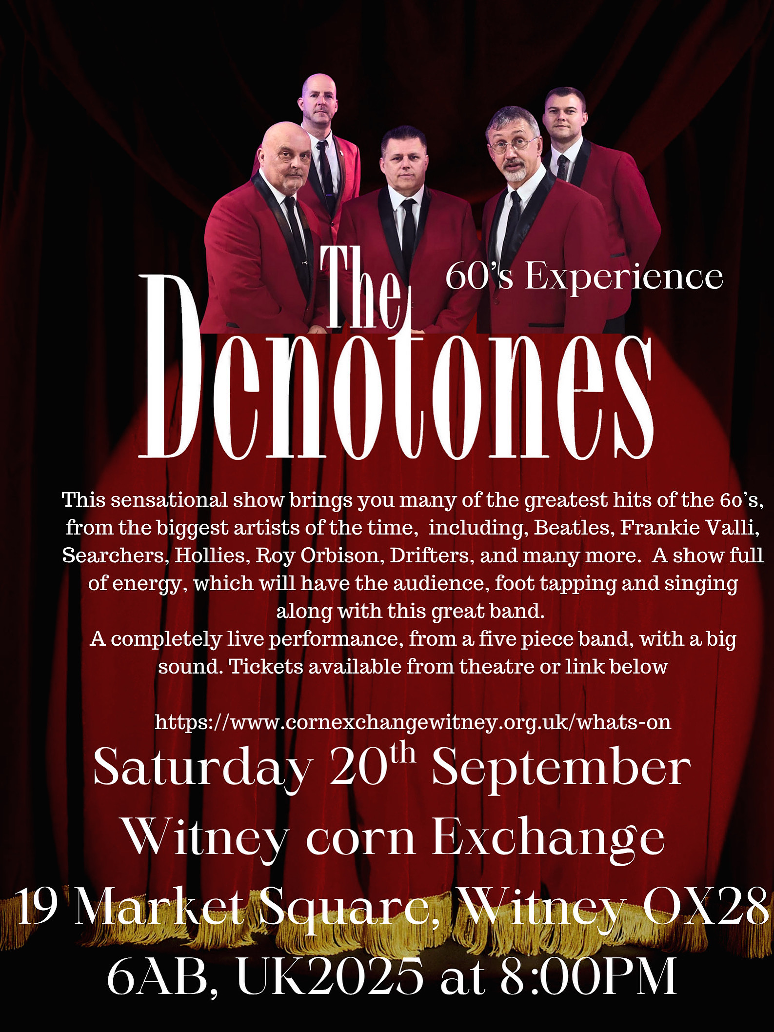 The Denotones 60s experience at Witney corn exchange