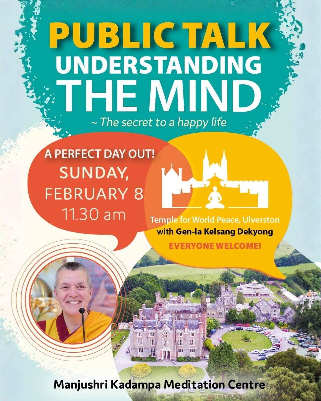 Public Talk & Meditation In Conishead Priory - A Perfect Day Out!