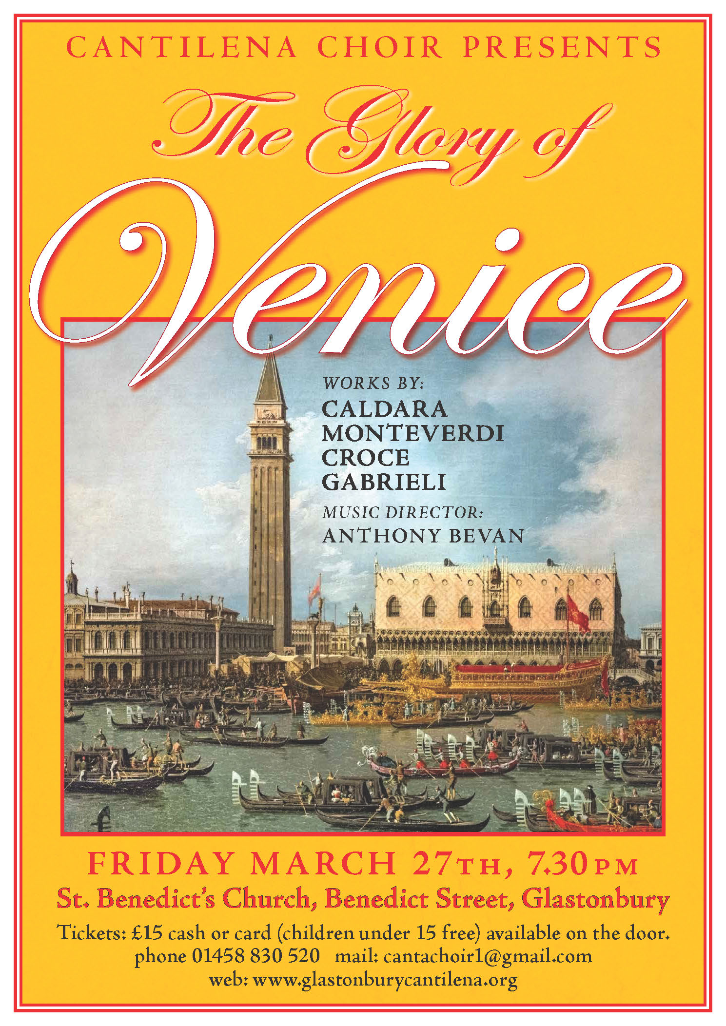 Glastonbury Cantilena Choir celebrates The Glory of Venice