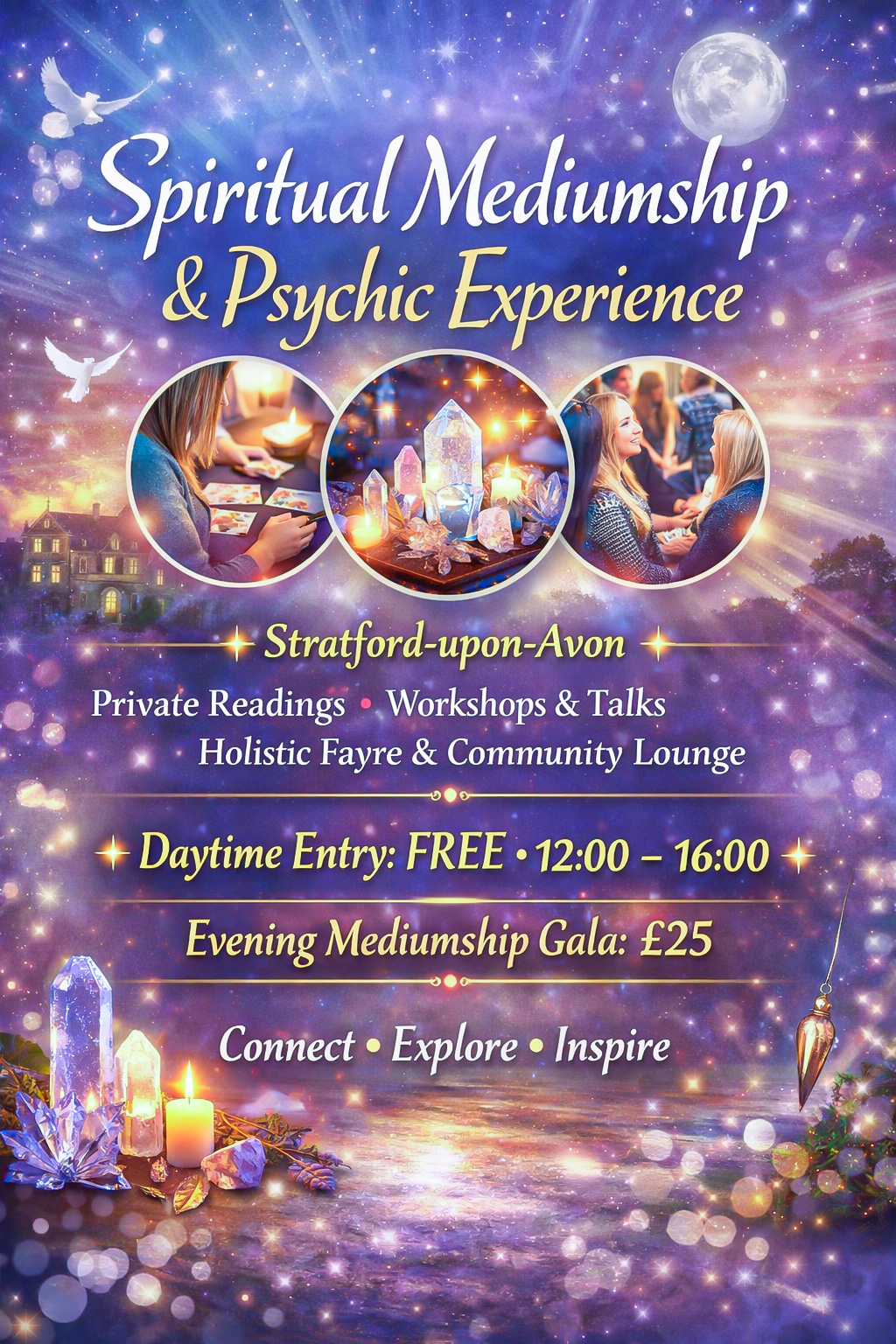 Spiritual Mediumship & Psychic Event with Mini Holistic Fayre