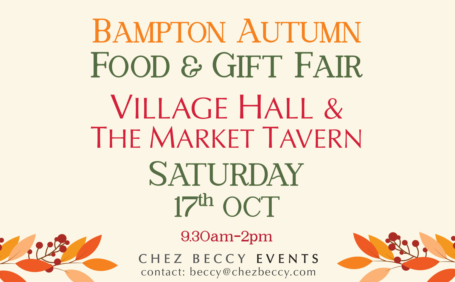 Bampton Autumn Food & Gift Fair 2026