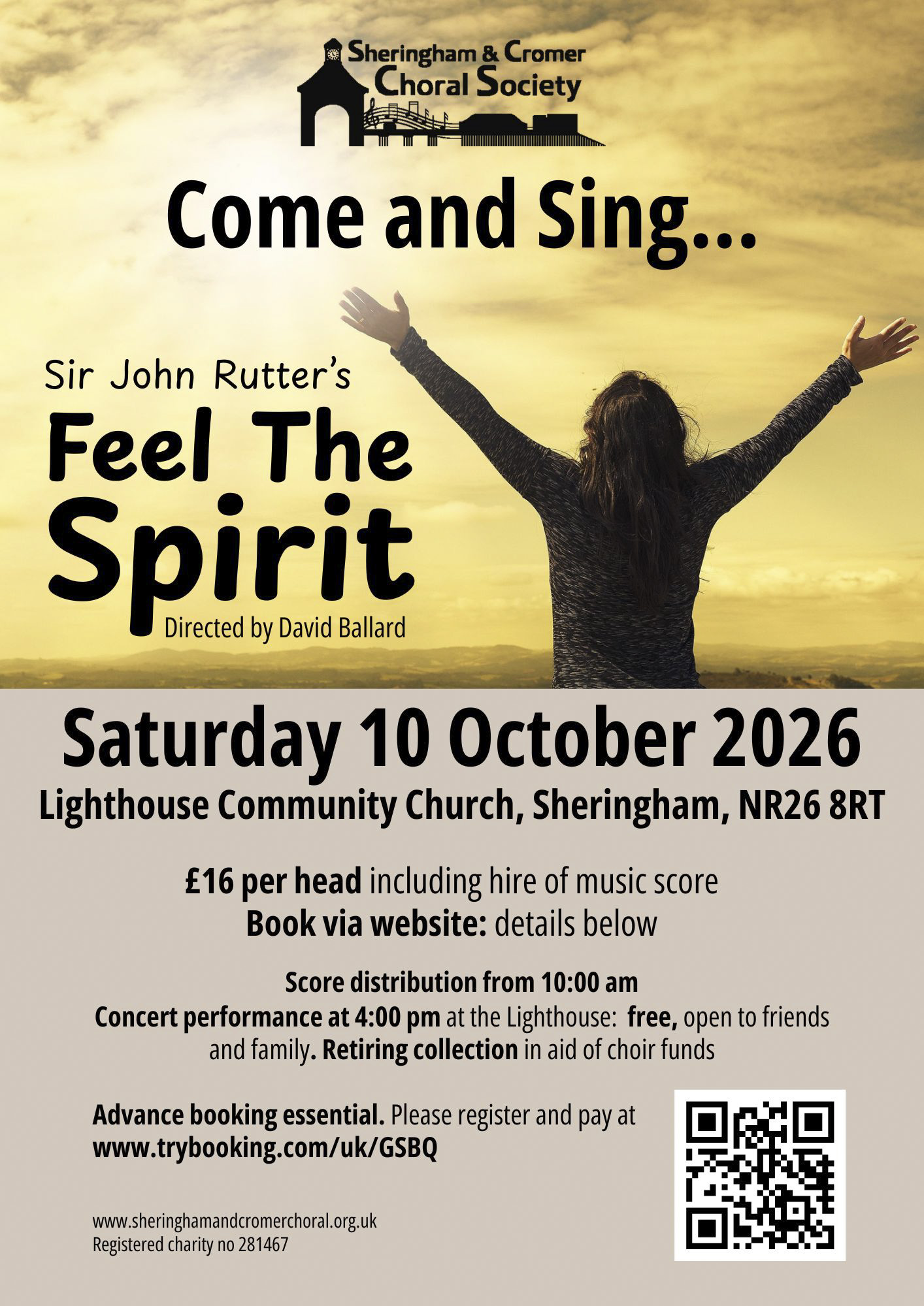 Come & Sing Feel the Spirit with Sheringham and Cromer Choral