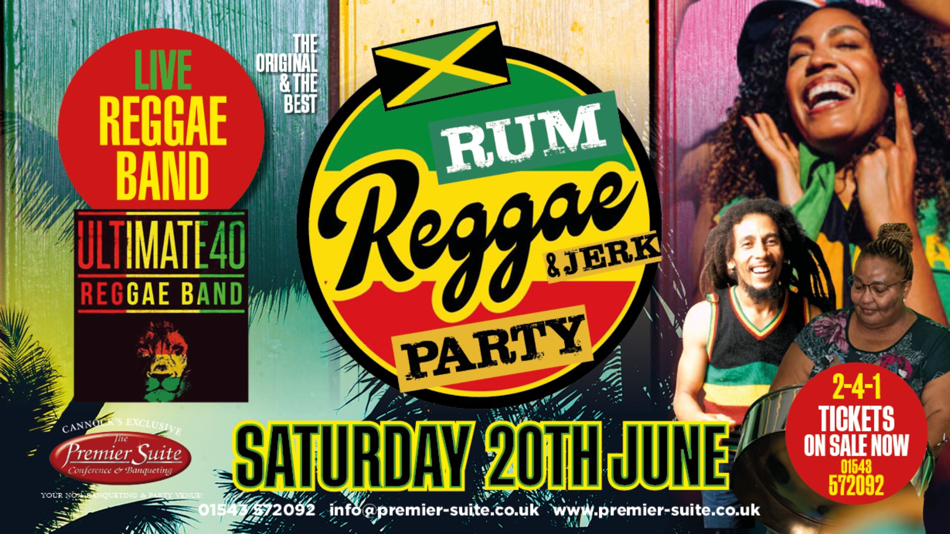 Rum, Reggae & Jerk Party at The Premier Suite, Cannock