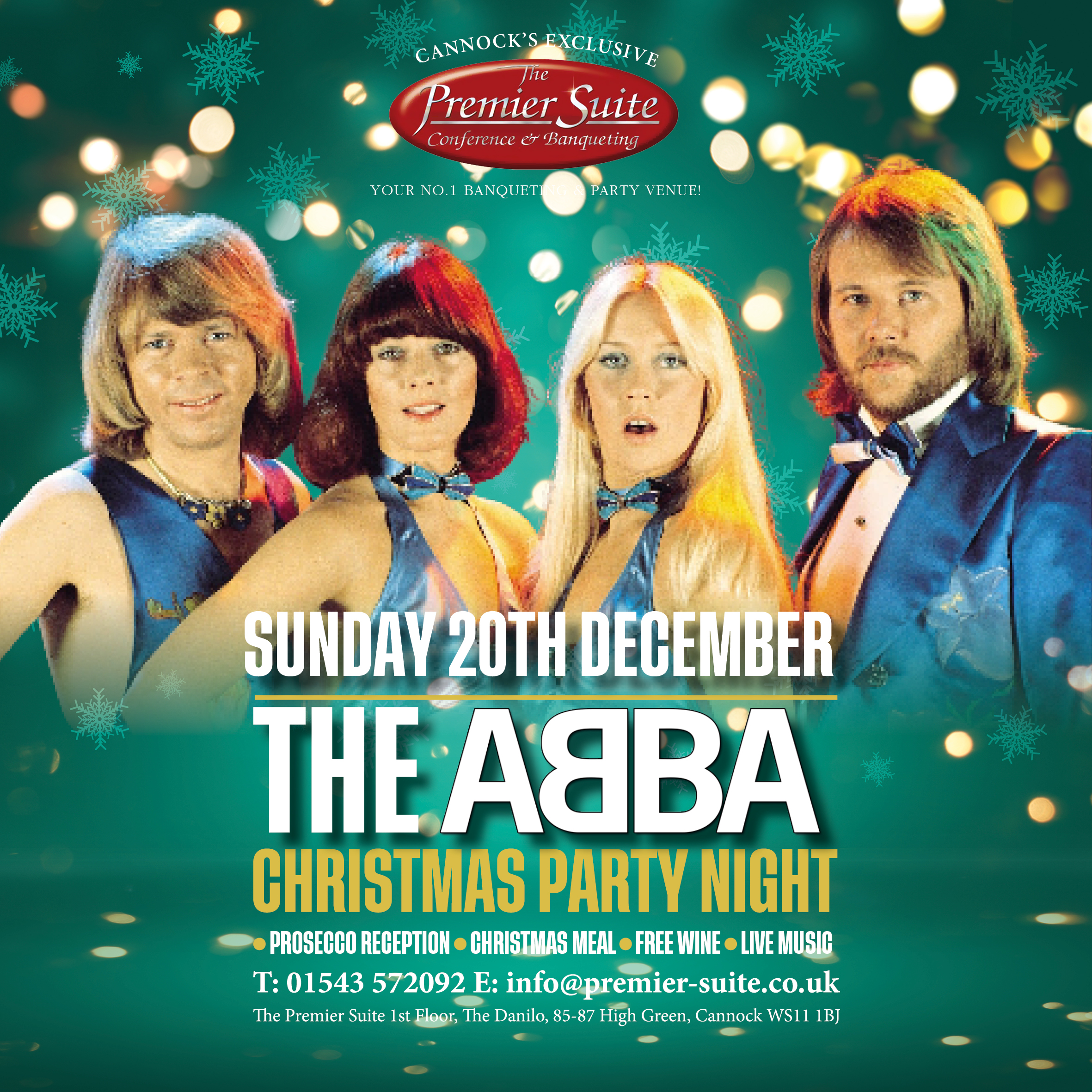 ABBA Christmas Party Night at The Premier Suite, Cannock